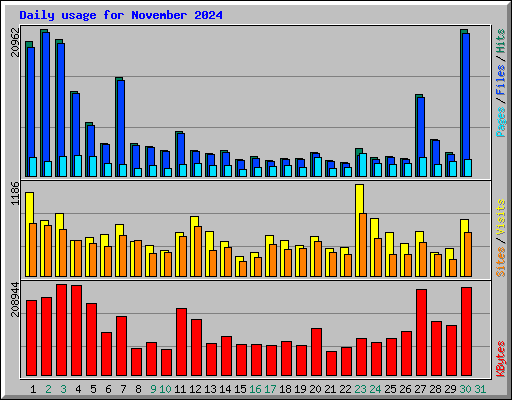 Daily usage for November 2024