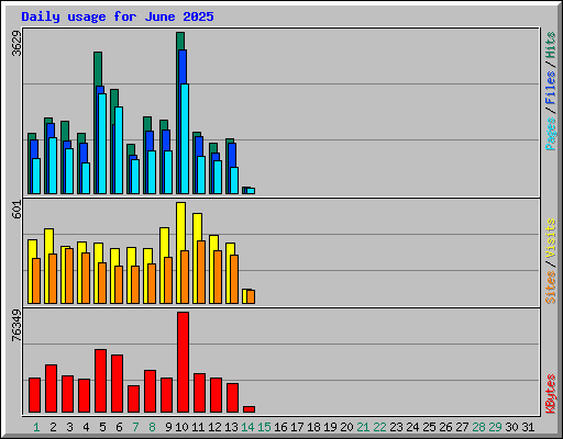 Daily usage for June 2025