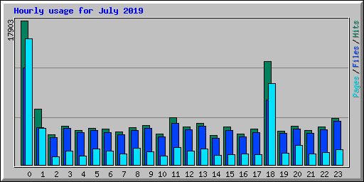 Hourly usage for July 2019