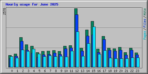 Hourly usage for June 2025
