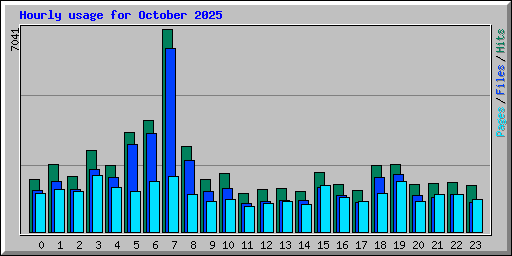 Hourly usage for October 2025